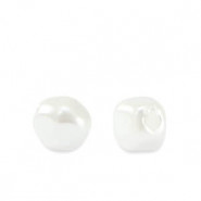 Perlas de agua dulce de imitación 3x3mm - Blanco